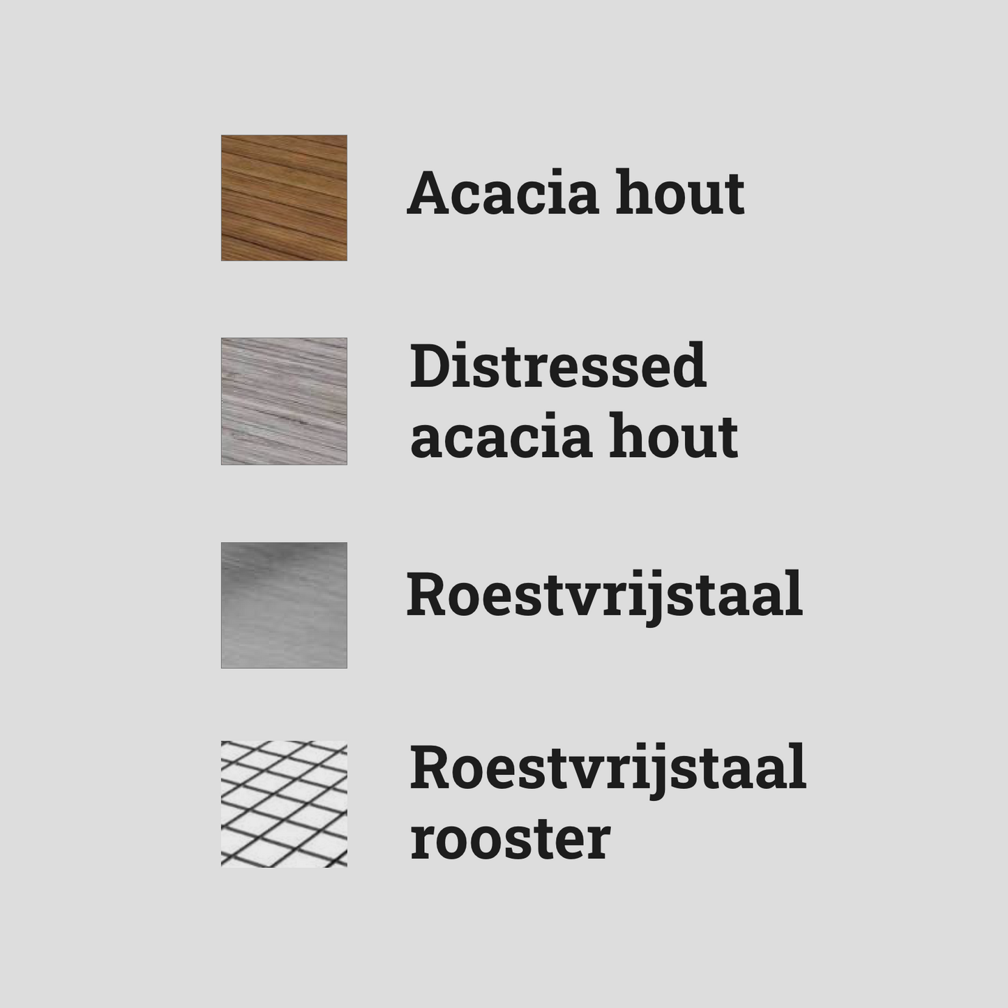 Distressed Acacia hout