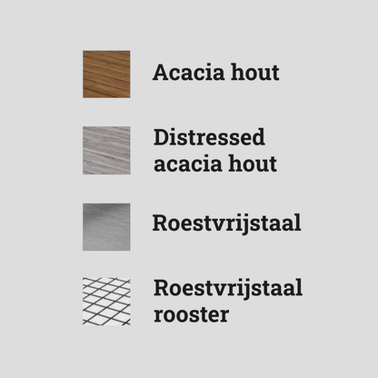 Distressed Acacia hout